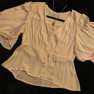 romantic flutter sleeve blouse